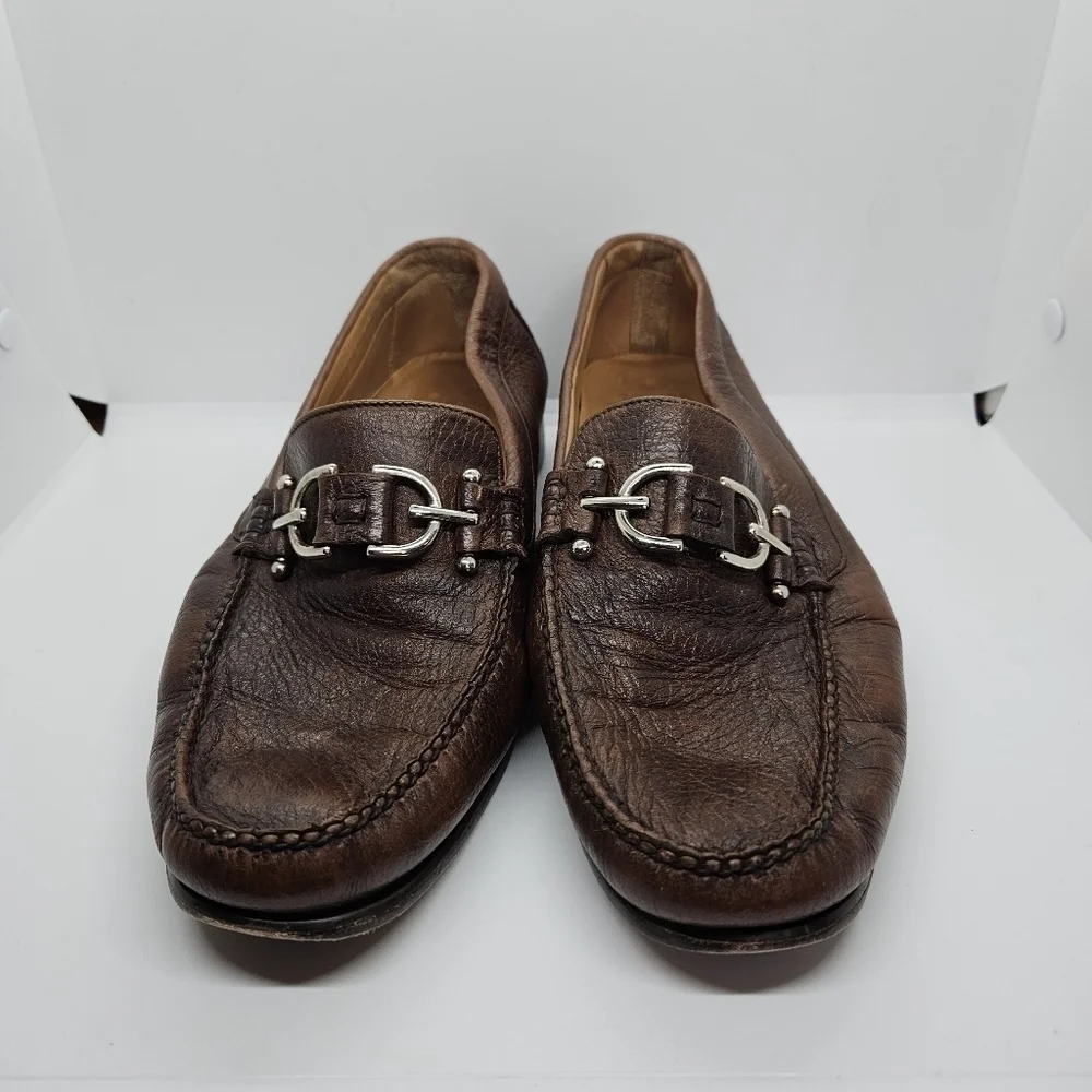 Alan Payne Mario Deerskin Bit Loafers brown 10C